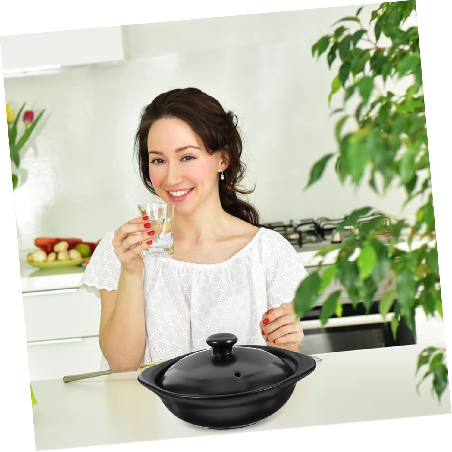 ULTECHNOVO Ceramic Casserole Stewing Pot Soup Pot Bibimbap Cooking Place Cookware