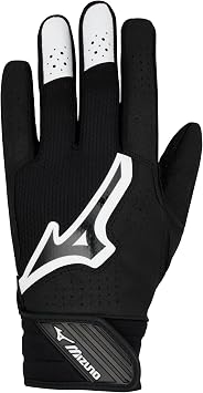 Mizuno Finch Softball Padded Batting Gloves | Pair | Adult and Youth | Nonslip Palm | Padded ShockPalm | FlexMesh Back | QuikAdjust Wrist Tab