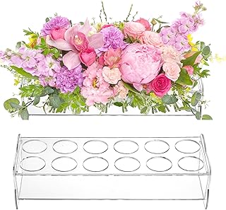 12 Rectangle Planter Ideas for Modern Patios and Small Gardens 94 Jucoan 2 Pack Acrylic Flower Vase Rectangular, 24 Inch Long Low Clear Fl...