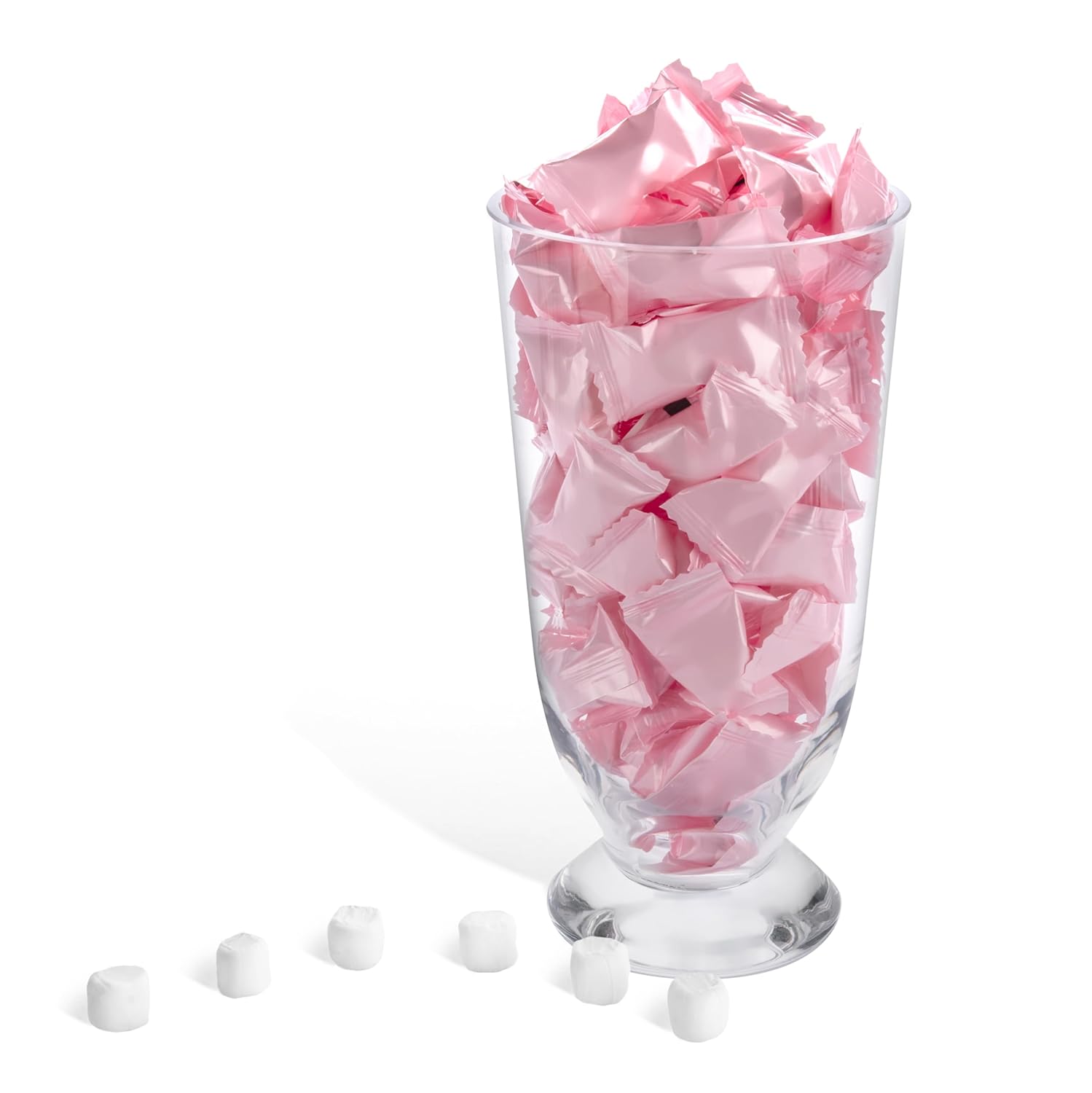 Candy Envy - Pink Wrapper Buttermints - 10 Bags Casepack with Approximately 100 Mint Per Bag - Pink Candy Party Favors