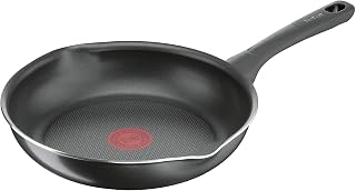 Tefal B5580423 Day by Day Bratpfanne, Titan-Antihaftbeschichtung, Thermosignal, einfache Reinigung, schwarz