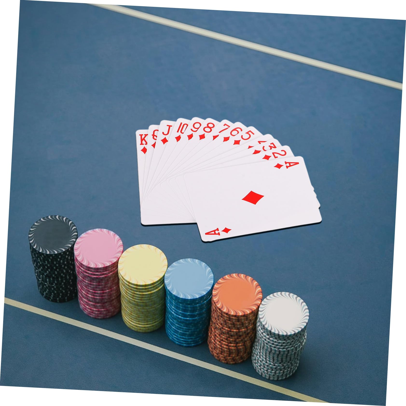ibasenice 5juegos Cartas De Póker para Transferencia De Calor Tarjetas De Papel para Entretenimiento Mesa para Fiestas y Reuniones Sociales