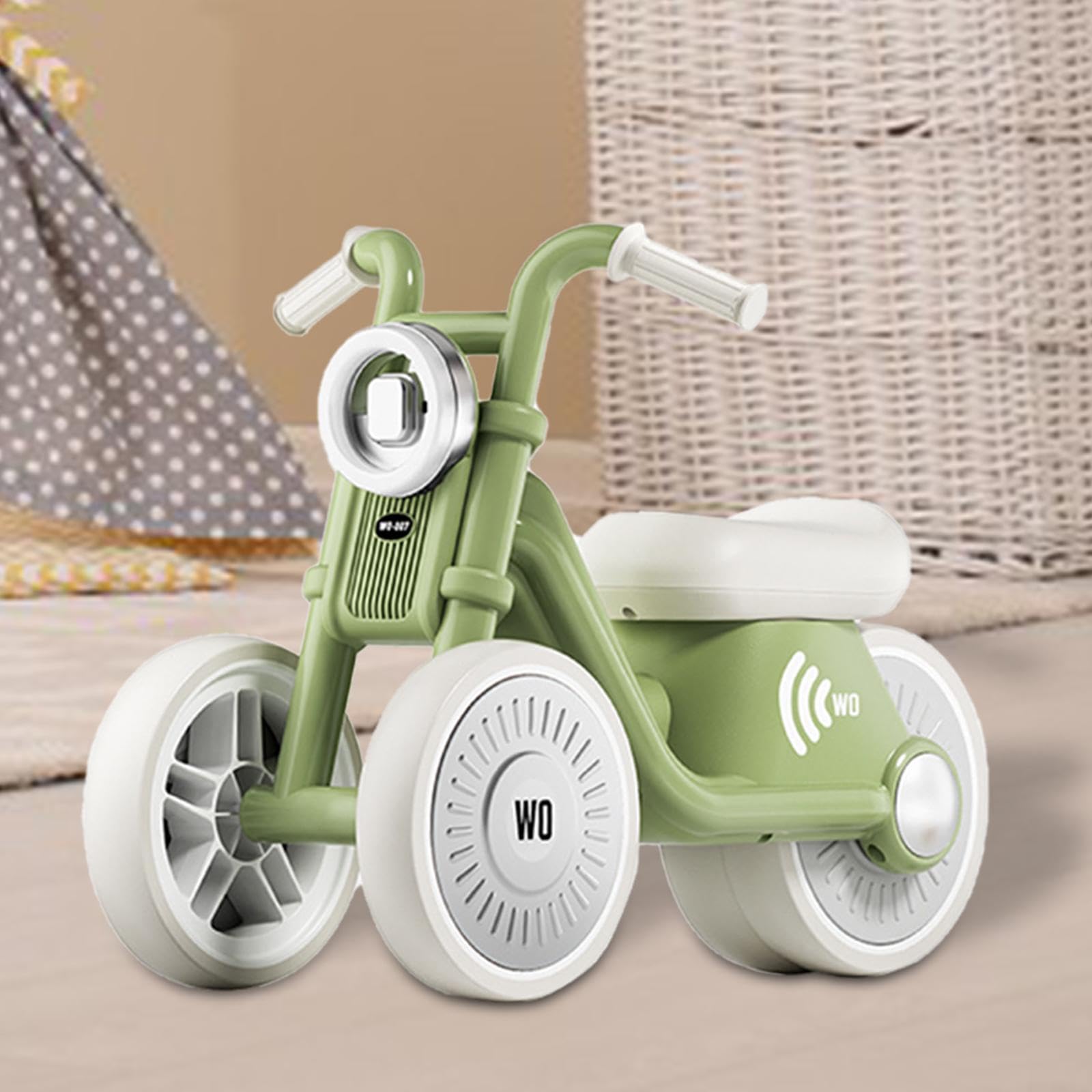 Laufrad Spielzeug für Kinder, Geschenk für Jungen Und Mädchen, Fahrspielzeug, 3 Räder für 1 Jährige Jungen Und Mädchen, Geschenk für Kleinkinder, GrÜn