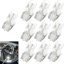 T10 12V 3W Turn Signal Bulb, Miniature Bright Tail Light, 10 PCS Multifunctional Purpose Indicator Light Miniature Lighting Accessories, Universal for Most Cars (White)