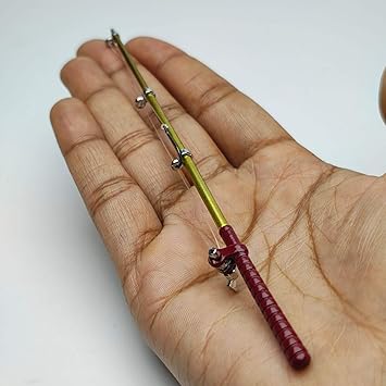Plastic/Resin Miniature Display Model, Fishing Rod, 1:12 Scale, Multicolor, 4.3x2.5x3.2 cm, 3 Years and Up