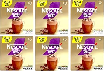 NESCAF  Double Choc Mocha x12 Instant Coffee Sachets Pack of 6, Total 72 Sachets