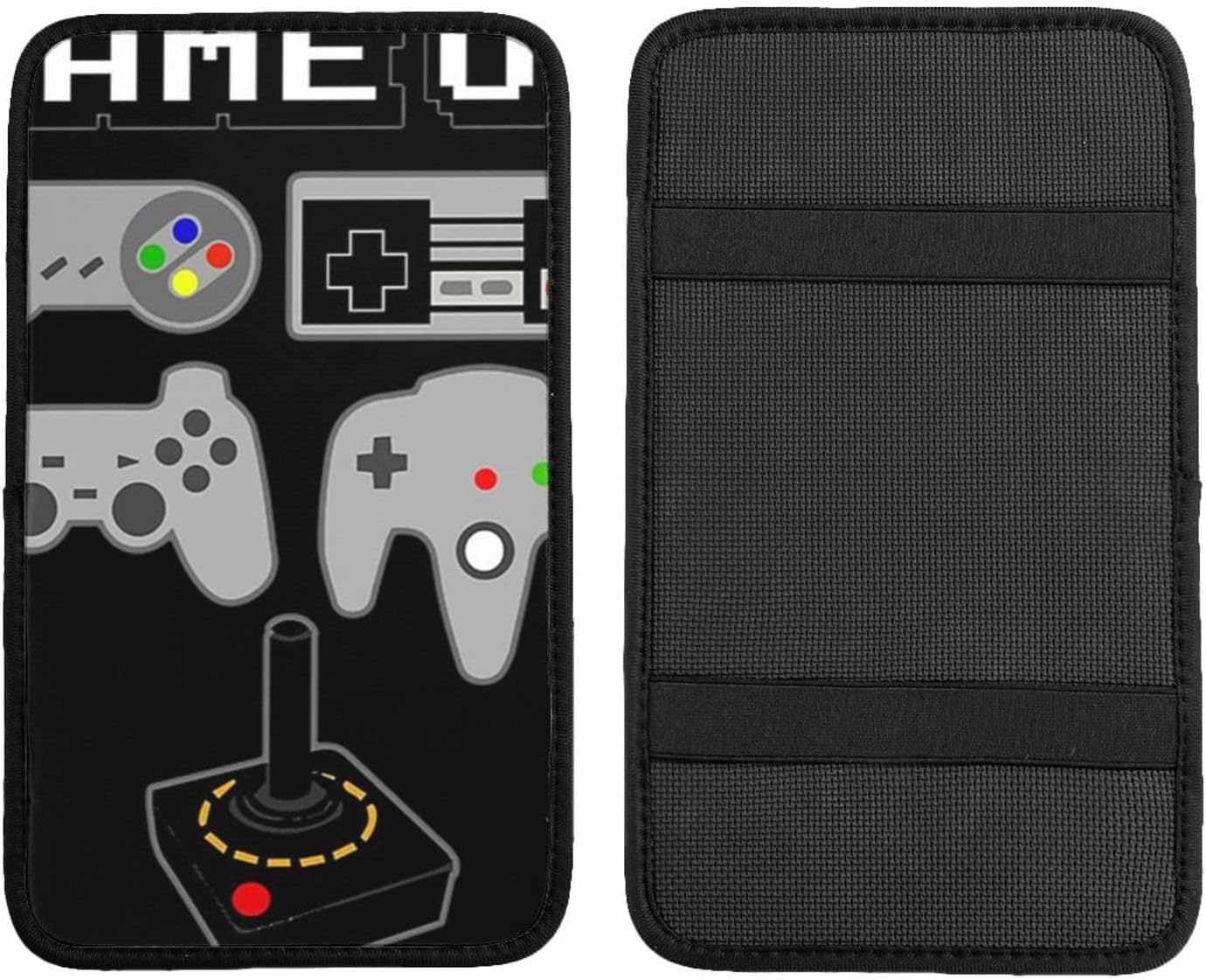 Game On Vintage Video Game Controller Universal Center Console Armrest Cover Pad Car Armrest Protector for Most Cars, Suvs & Trucks, Cushion with Easy Installation