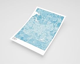 MG Global Modern Poster of Minsk Belarus 5 | 11x17 12x18 16x24 24x36 Maximal Unframed Artwork Print | Maximalism Hometown City Wall Art for Gift | Maximalist Home Office Decor