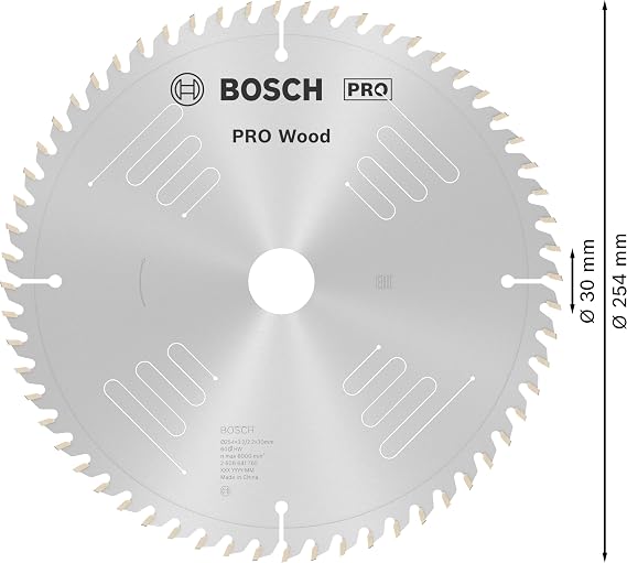 Bosch Daire Testere Bıçağı, Gri, 254x30x3.2 mm, 1 Adet [Enerji Sınıfı A+]