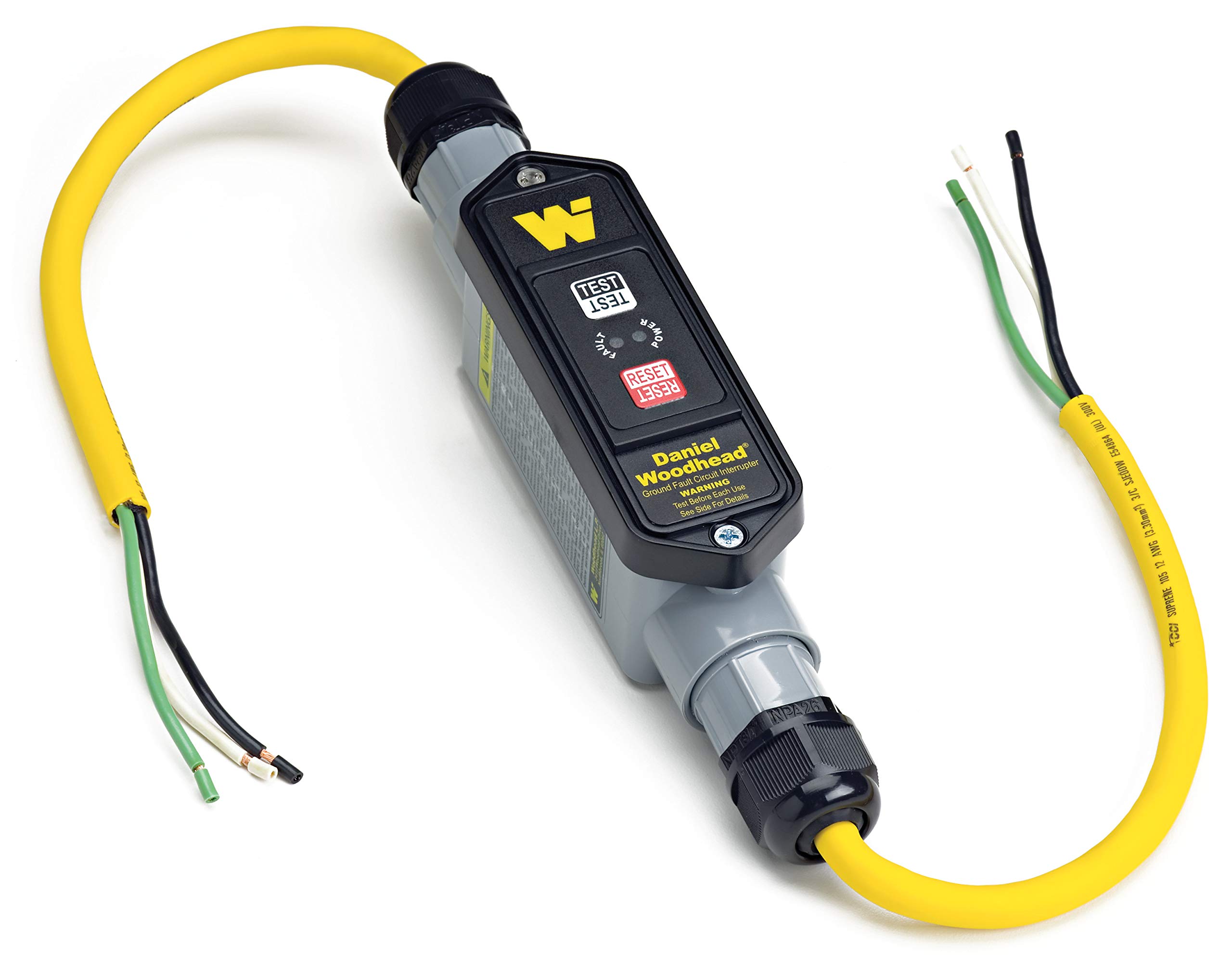 Woodhead 24052-0M Super-Safeway GFCI Flying Lead, Industrial