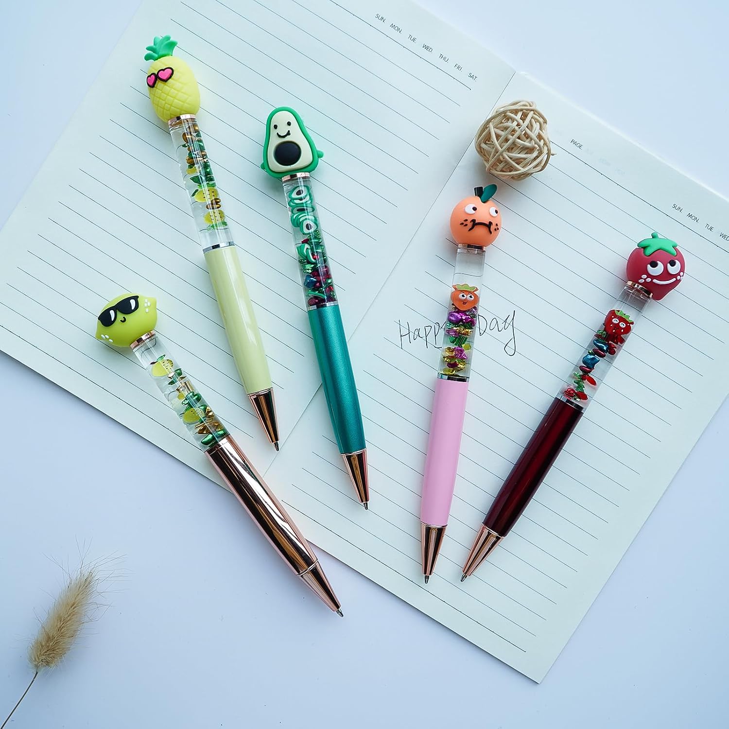 Ballpoint Pens Fruits Party Favors for Kids Gifts Stuffers Cute 5PCS image 5