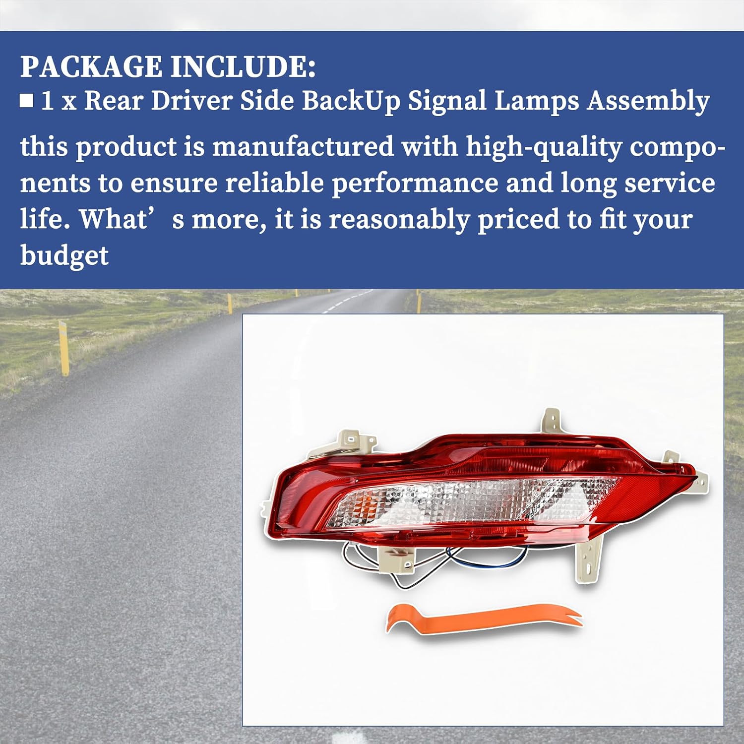 Back Up Tail Light Driver Side Compatible with Hyundai Tucson 2022 2023 2024 SE/SEL/Limited/Essential/Preffered/Hybrid Models, Back Up Turn Signal Light Replace 92405N9000, 92405-N9000