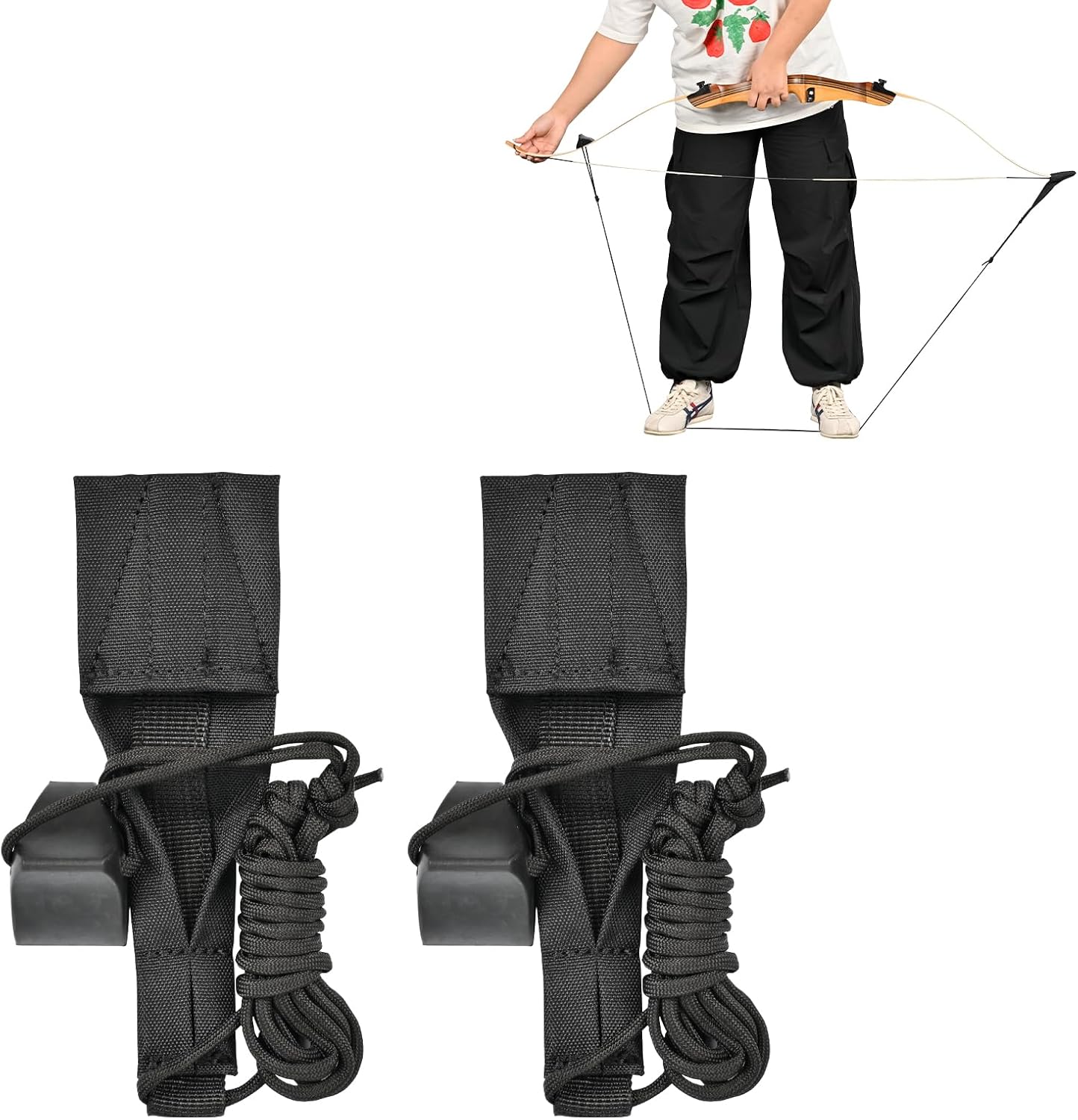 SPG Archery Recurve Bow Stringer - 2 Pack Anti-Slip Bow Stringer Recurve Bow Safe Archery Bow Stringer for Recurve Bow and Longbow Assisted Stringing Unstringing