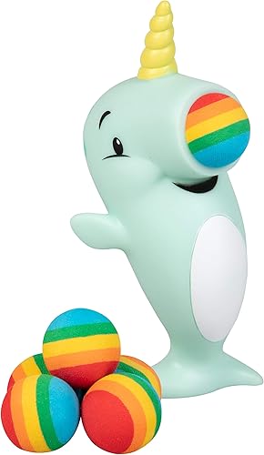 Hog Wild Narwhal Popper Toy  Pelotas de espuma de hasta 20 pies  6 bolas incluidas  Regalo para niños, niñas y niños, a partir de 4 años