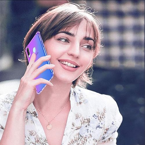 Miniatura 6 de Funda para Samsung Galaxy A20S, Gradient Slim Anti Scratch Soft TPU Funda Protectora a Prueba de Golpes para Samsung Galaxy A20S (PúrpuraAzul)