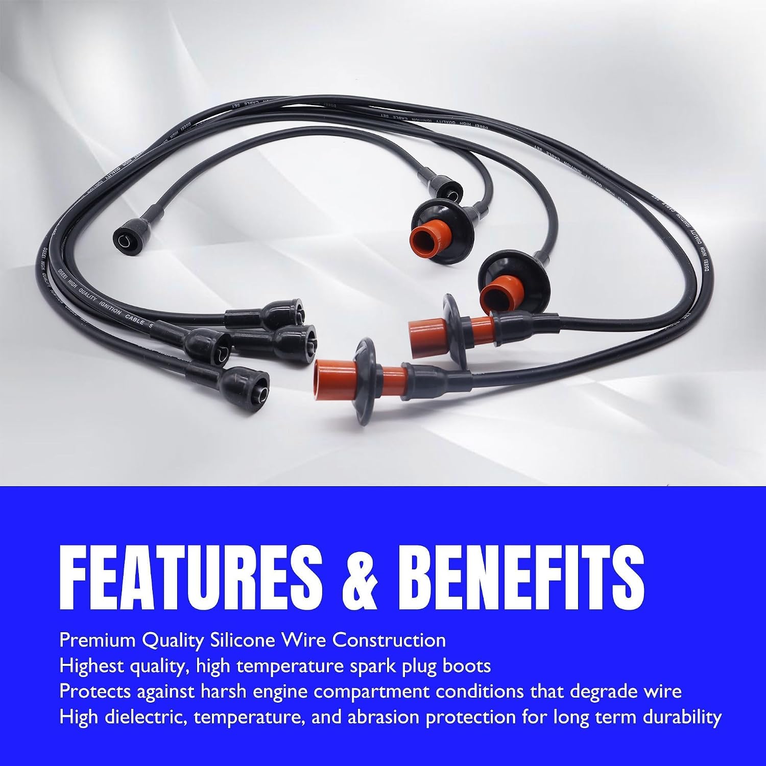 09001 Cars Spark Plug Wires Set of 5 Ignition Cable Wire Compatible with Volkswagen 1946 1947 1948 1949 1950 1951 1952 1953 1954 1955 1956 1957 1958 1959 1960 1961 1962 1963 1964 1965-1979