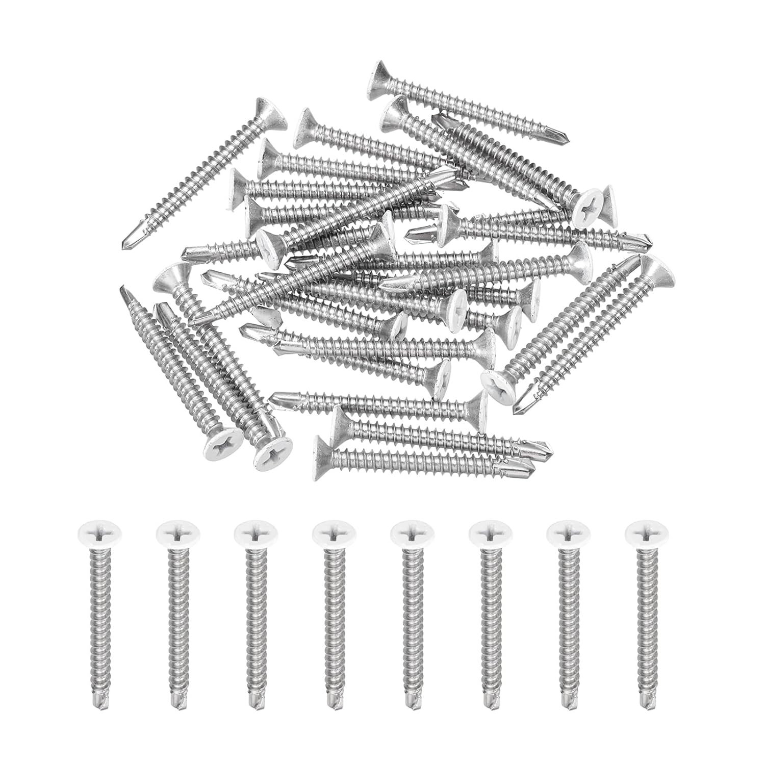 Tornillos autocortantes M4.2x38mm acero inoxidable 30 piezas