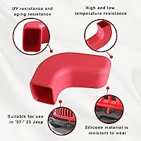Vista 3 de 2 fundas de gancho de remolque para parachoques, protector de gancho de remolque rojo, compatible con Jeep Wrangler JK JL Gladiator TJ, accesorios