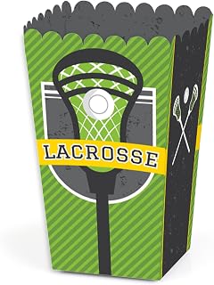 Big Dot of Happiness Lax to the Max - Lacrosse - Party Favor Popcorn Treat Boxes - Set of 12