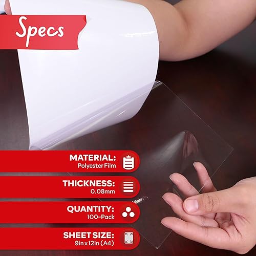 Vista 10 de XFasten Hojas laminadoras autoadhesivas, 9 x 12 pulgadas (paquete de 50), 4.76 pulgadas de grosor