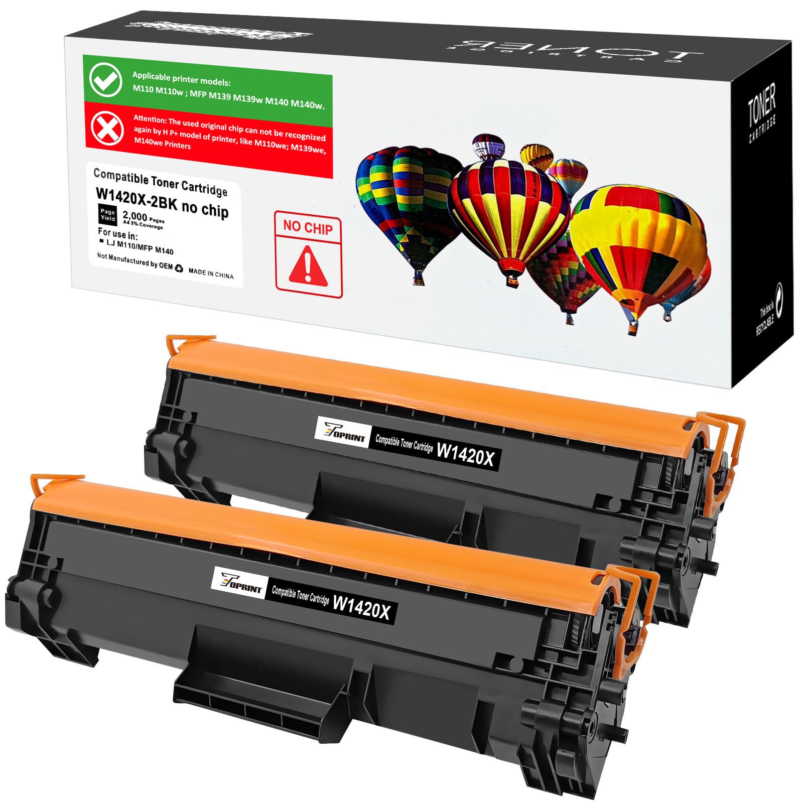 Toner ZIPRINT 142A Pour HP LaserJet M110we M140we - 950 Pages - Sans Puce (puce Originale Requise)