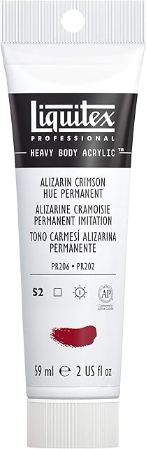 Liquitex 1045116 Professional Heavy Body Acrylic Paint 59 Ml Tube, Alizarin Crimson Hue Permanent