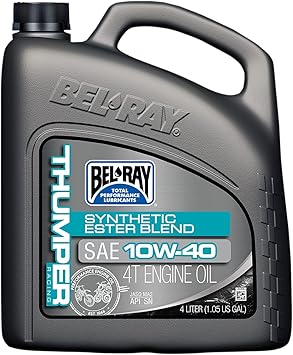 Bel-Ray 99520-B4LW Thumper Synthetic Ester Blend 4T Engine Oil 10W-40 4-Liter 99520-B4LW