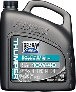 Bel-Ray Thumper Racing Synthetic Ester Blend 4T Engine Oil - 10W40 - 4L. 99520-B4LW by Bel-Ray
