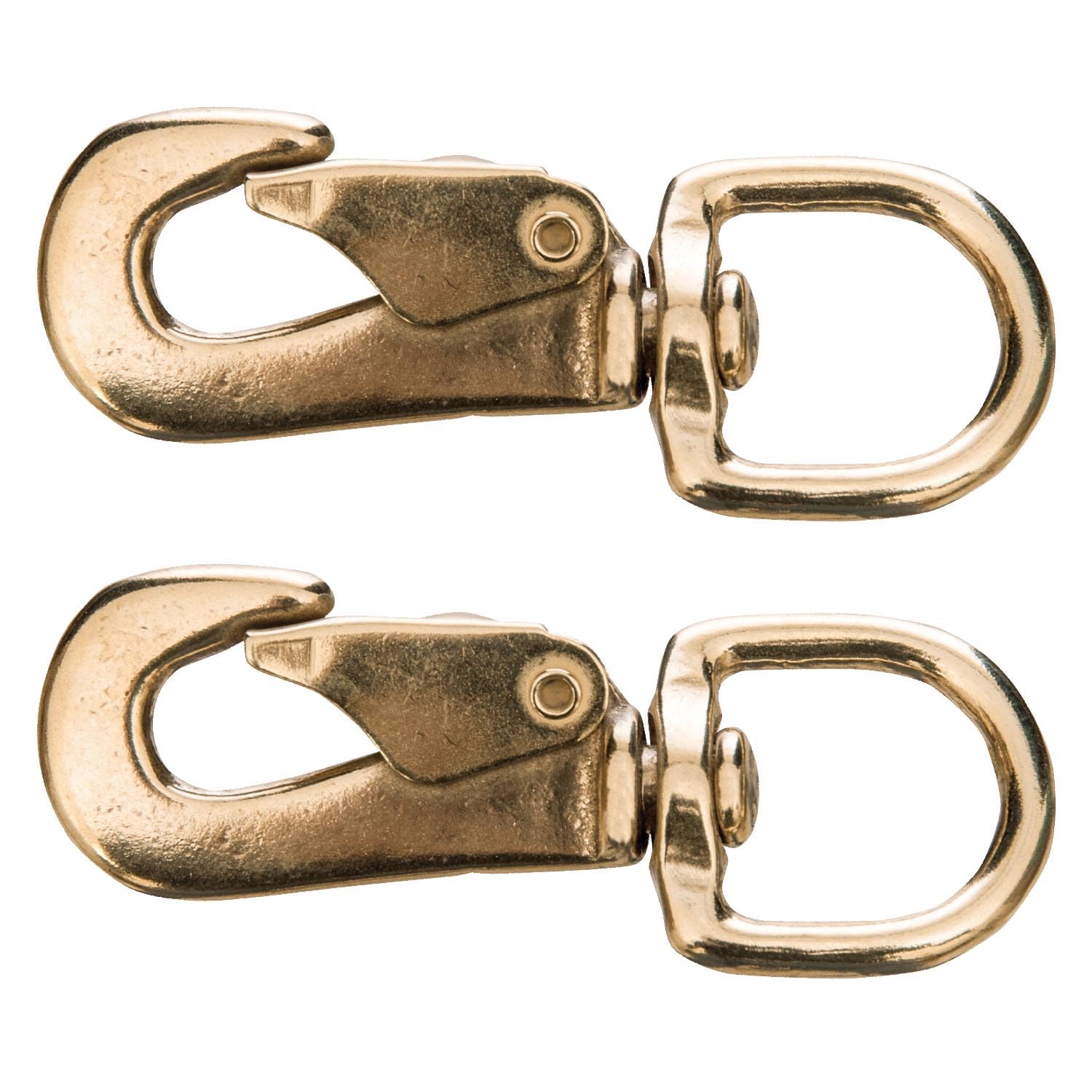 Jeffers Solid Brass Spring Snap Hook 3/4" x 3-1/2" | Heavy Duty Clip for Ropes, Chains, Keychains, Lanyards, Dog Leash, Horse Tack, Camping, Hiking, Backpack, Belt, Strap, Outdoor Gear - 6 Pack