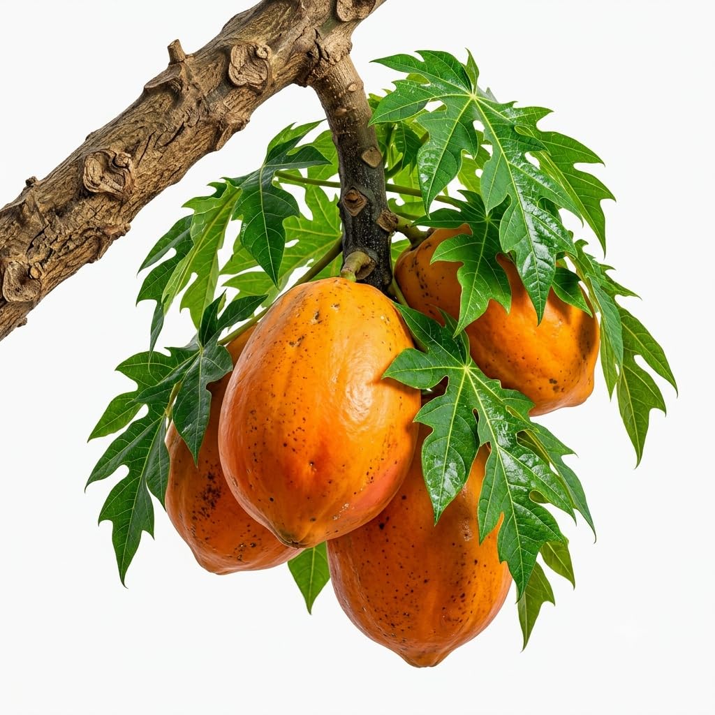 Guruji Plantation Pusa Dwarf Papaya (Papita Dwarf) Fruit Plant Compact Balcony Friendly Variety Easy Grow Live Plant for Home Garden Pack of 1-image-40
