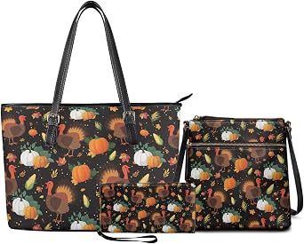 3Pcs Purses for Women Ladies Shoulder Bag Crossbody Purses and Handbags Top Handle Satchel Tote Work Bags