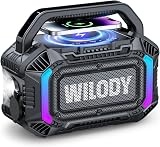 Amazon product image of Wilody Speakers Bluetooth Wireless, 100W Loud Outdoor Speaker with Bass, IPX7 Waterproof Floatable, 20H Playtime, Wireless...