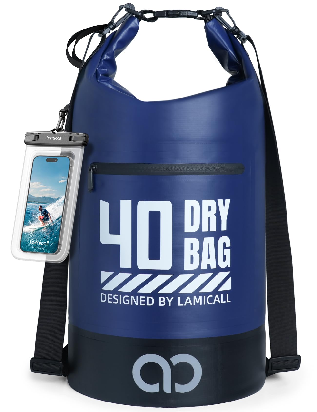 Lamicall Dry Bag, wasserdichte Tasche - [Robust & Kratzfest] 5L/10L/20L/30L/40L Rucksack Wasserdicht Beutel, Waterproof Bag Drybag für Wassersport/Strand/Bootsport, Freie 100% wasserfeste Handyhülle