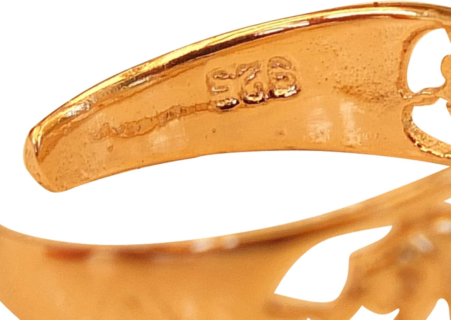 Handmade Gold Animal Elephant Adjustable Toe Ring, Gold Plated over Sterling Silver, Cute Elephants Family Dainty Open Toe, Pinky or Knuckle Rings for Women, By MiYa Jewelry Creations - Image 5