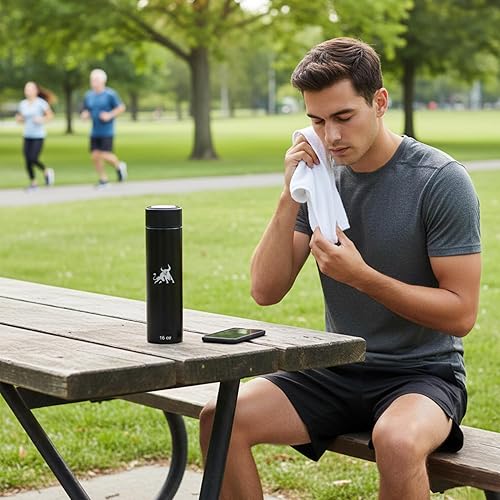 Miniatura 2 de Chandler Botella de acero inoxidable al vacío de 16 onzas – Aislada para café caliente y frío, té y bebidas – Cabe en soportes de automóviles – Taza