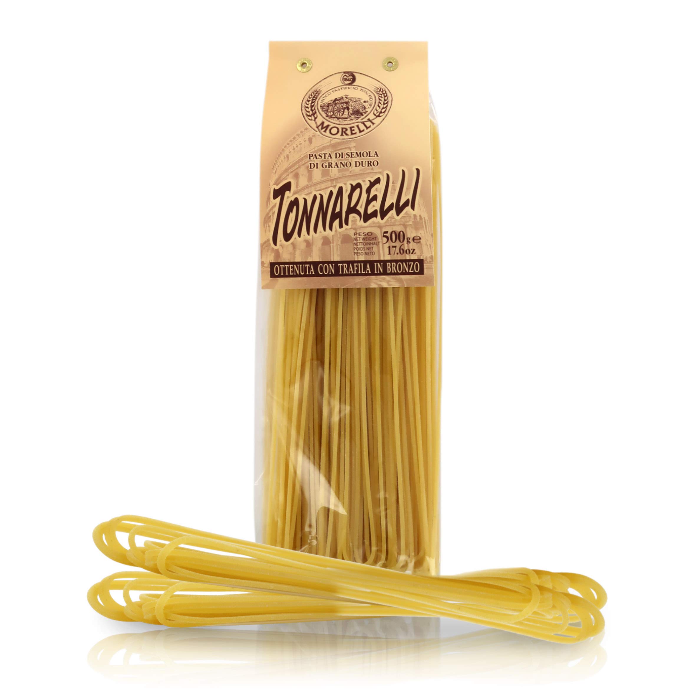 Antico Pastificio Morelli 1860 Srl Spaghetti Tonnarelli, regionale Pasta, 8 Packungen à 500 g.