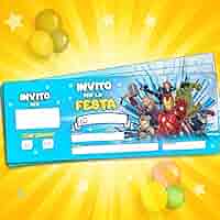 24 Inviti Compleanno Avengers Per Bambini - Cartoncino Qualità, Made In Italy - Foto 2