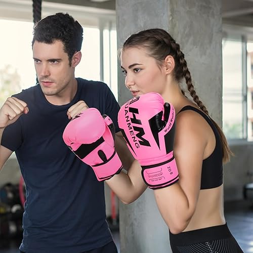 Miniatura 4 de Guantes de entrenamiento de boxeo, guantes de saco de boxeo para mujeres y adultos, guantes profesionales a prueba de golpes para entrenamiento,