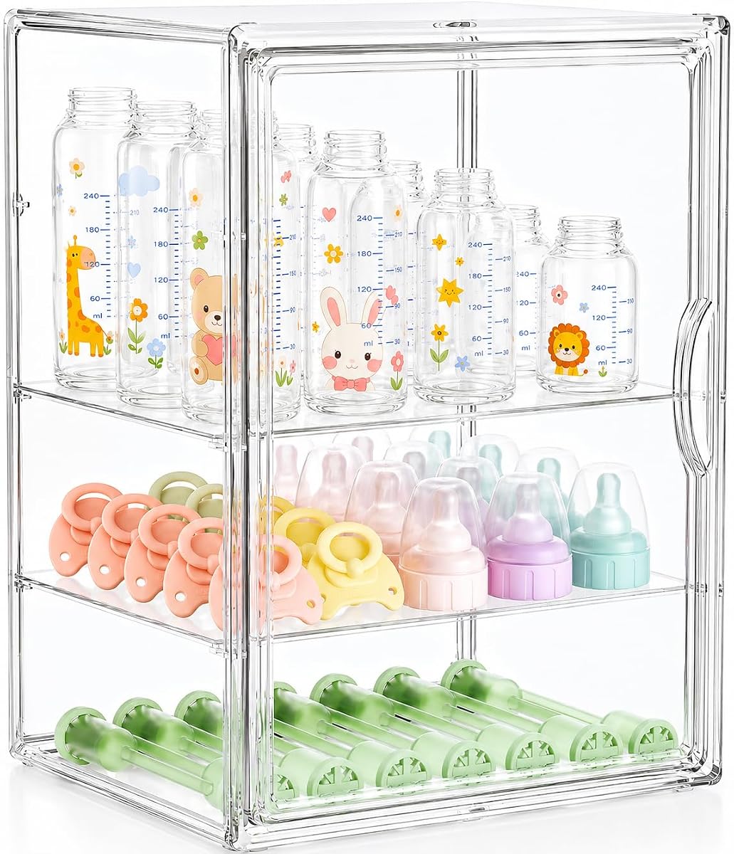 Baby Bottle Storage Organizer for Countertop Cabinet