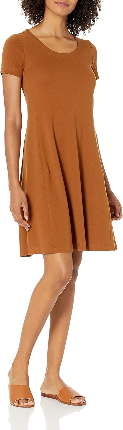 Daily Ritual Women's Plus Size Pima Cotton and Modal Short-Sleeve Scoop Neck Dress | Amazon