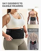 Vista 4 de Front-Wearing Umbilical Hernia Belt, Unisex, 3D Dome-Shaped Hernia Support Pad, Adjustable with Removable Pads & Extra Straps for Abdominal