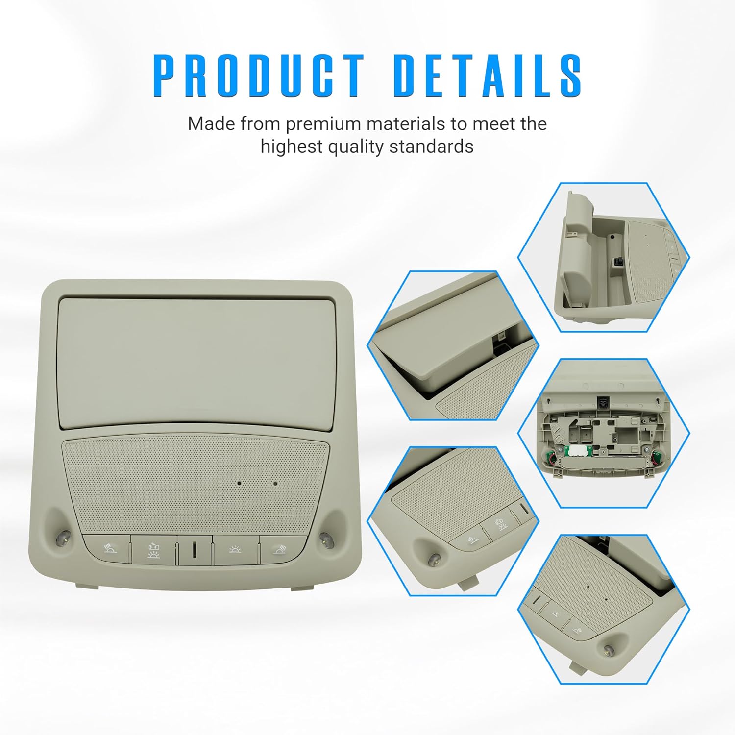 Car Interior Overhead Console Map Reading Light Lamp Compatible with Nissan Altima Teana 2013-2018 Sentra 2013-2015 Dome Light Reading Ceiling Lamp 26430C990D 26430-C990D