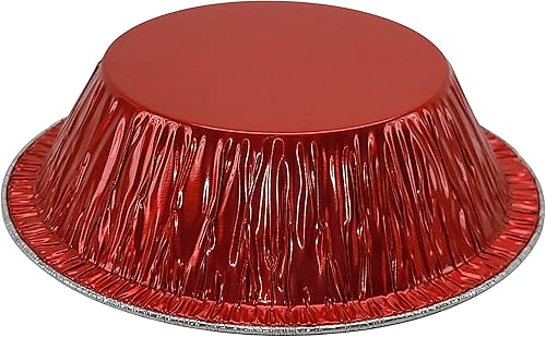 Miniatura 7 de KitchenDance.com Sartén desechable de aluminio de colores de 5 pulgadas  sartén individual para tartas con tapa de cúpula transparente #501P (50,