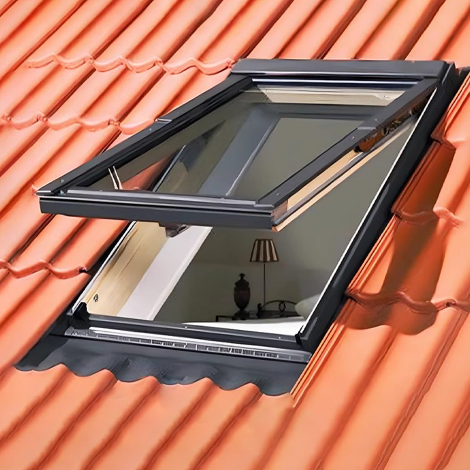 Ventana de tragaluz para ático habitable con apertura personalizada y vistas de 80 grados