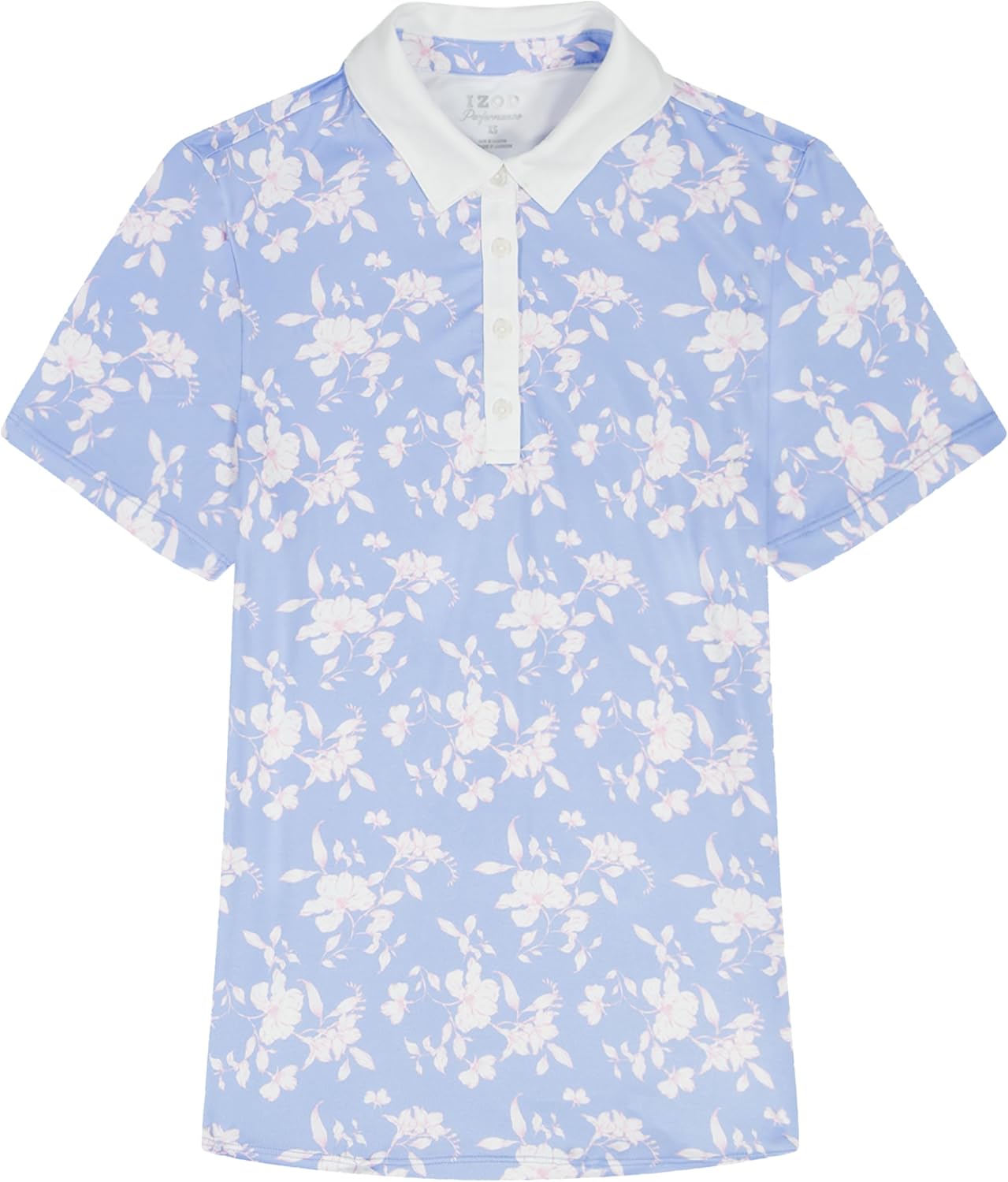 Izod Women's Shirt Performance Stretch Golf Collared Short Sleeve