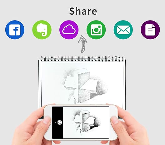 Rubbook Smart Erasble Reusable Notebook, Environmentally Friendly, Wirebound Spiral Notebook, Line Page & Blank Page, Erasable Pen, Scan & Share, B5