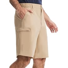 Libin Mens Golf Shorts 9" Work Dress Shorts Zipper Pocket