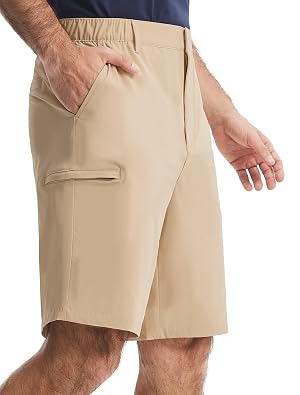 Libin Mens Golf Shorts 9 Work Dress Shorts Zipper Pocket Travel Lightweight Quick Dry Classic Fit Casual Soft