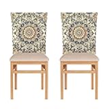 PDZRMY 6 Pcs Chair Back Covers Vintage Abstruct Floral Dining Chair Slipcovers Removable Back Chair Protectors Covers for Kitchen Home Decor 19.7 x 23.6 Inch