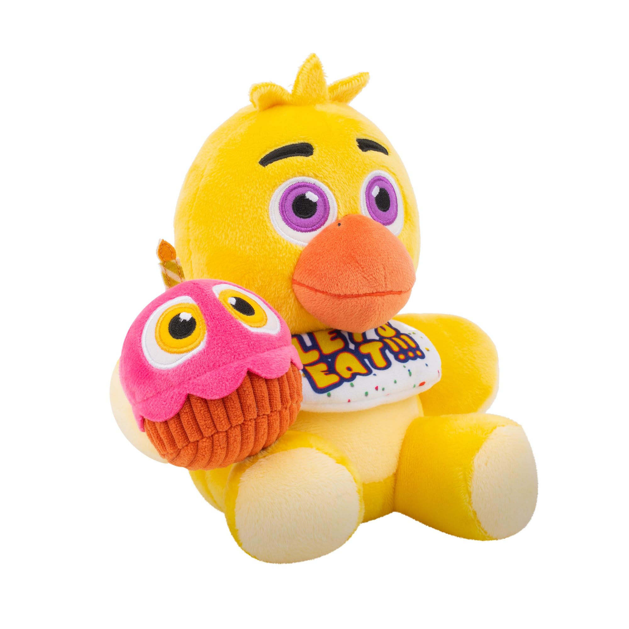 Jazwares Five Nights at Freddys Classic Chica Plush - 8-Inch Stuffie with Soft Material and Glow-In-The-Dark Eyes - Image 3